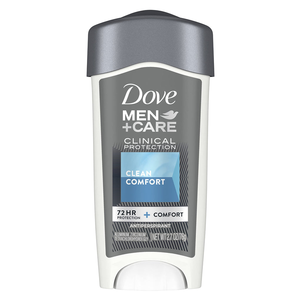Dove Men+Care Clinical Protection Antiperspirant Clean Comfort 1.7 oz | For heavy sweating, Helps stay fresh & confident, With 1/4 moisturizers, Clean Comfort scent