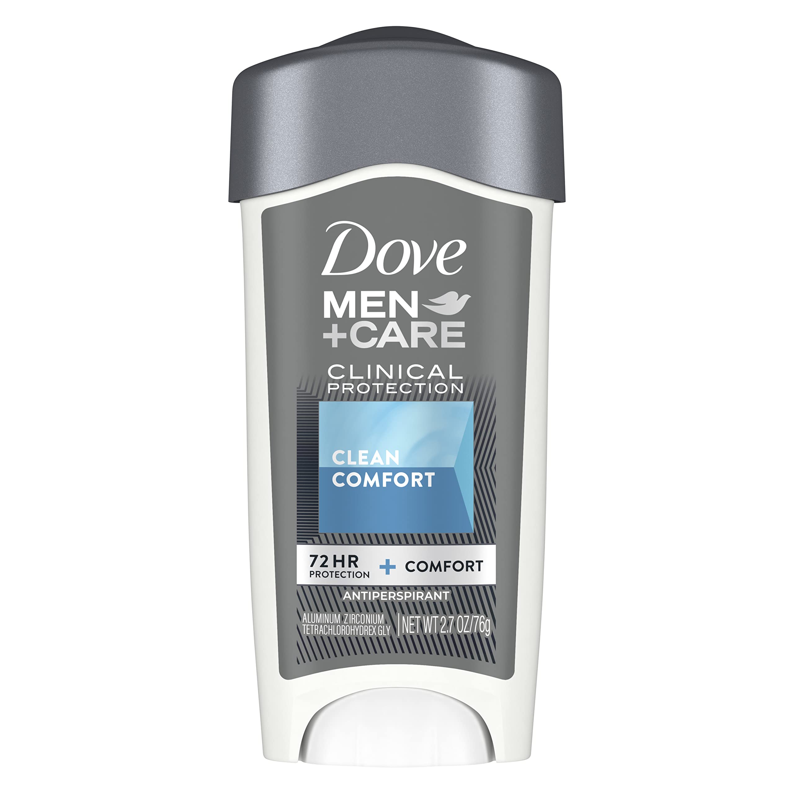 Dove Men+Care Clinical Protection Antiperspirant Clean Comfort 1.7 oz | For heavy sweating, Helps stay fresh & confident, With 1/4 moisturizers, Clean Comfort scent