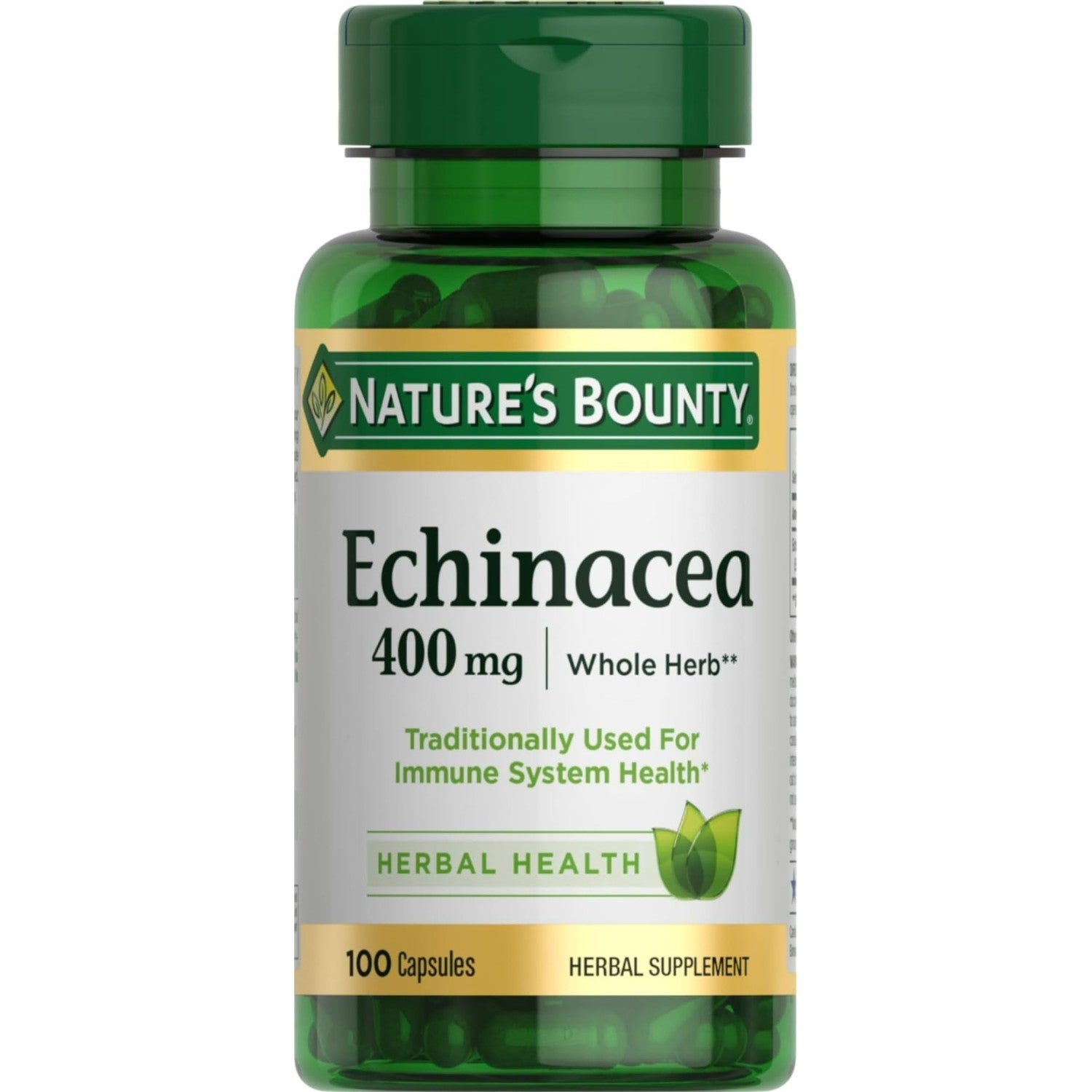 Nature's Bounty Echinacea 400mg, 100 Capsules | Herbal Supplement, Supports Immune Health