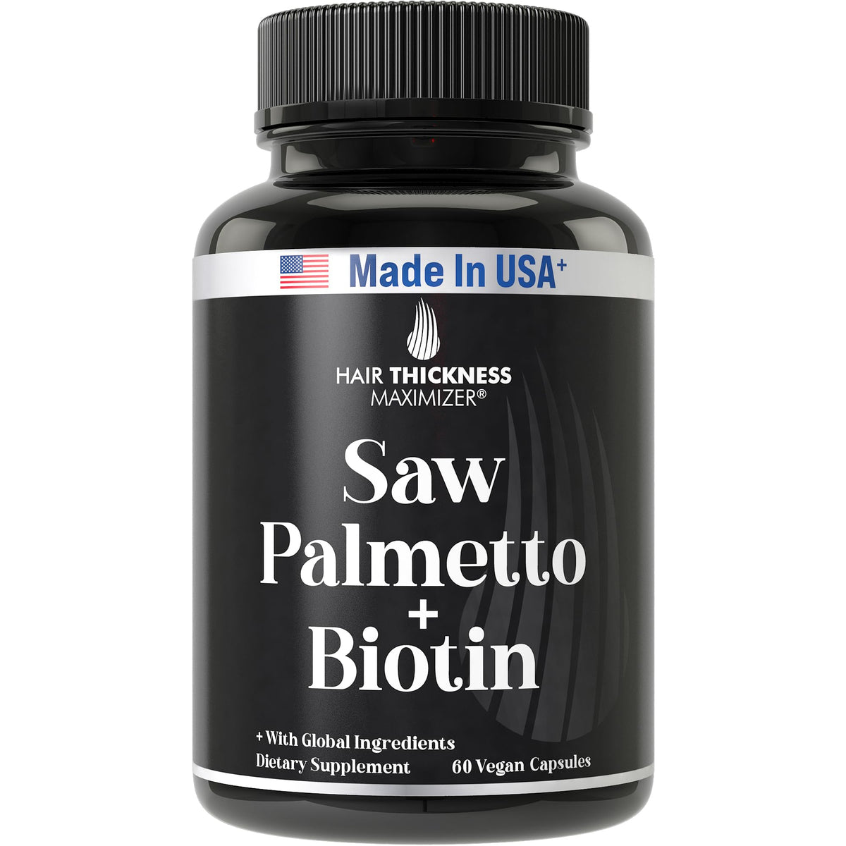 Saw Palmetto + Biotin 2-in-1 Advanced Combo for Hair Growth. DHT Blocker