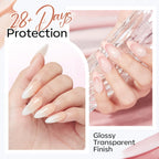 modelones Rubber Base Gel Polish Set 6 French Tip Color Builder Base | Milky White Pink Nude Blush Strengthener for Weak Nails Apex Building Long Last Soak Off U V DIY Manicure Builder in a Bottle