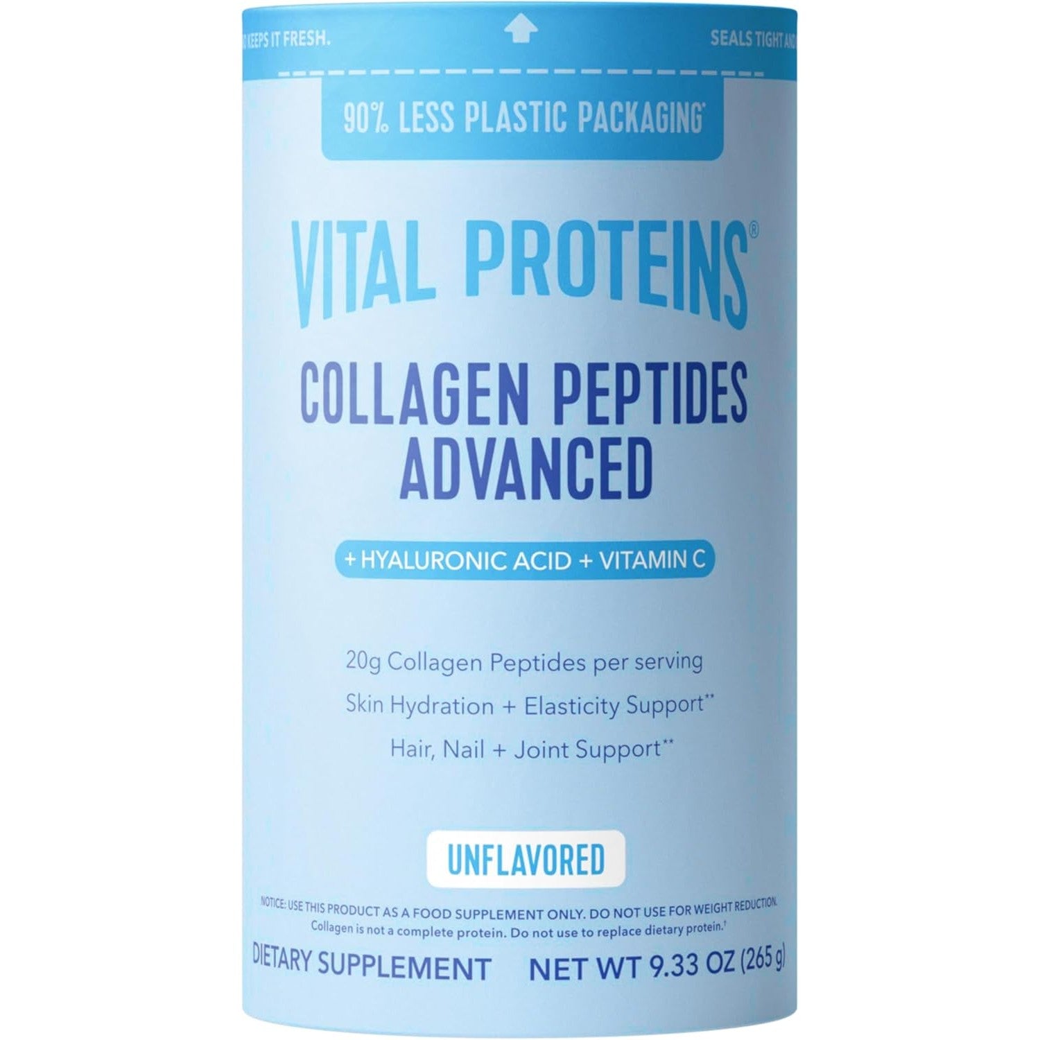 Buy now Vital Proteins Collagen Peptides Powder Advanced with Hyaluronic Acid & Vitamin C, Collagen Supplements, Unflavored, 12 Servings Unflavored 12 Servings (Pack of 1) at indiglob india