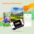 910XL Ink Cartridges Combo Pack for HP 910 Ink Cartridges for HP Printers HP910XL 910 Multipack XL Color HP910 910XL Black and Color Combo Pack Work for Office Jet Pro 8020 8010 8015 Printers, 4 Pack