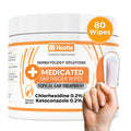 Nootie Medicated Ear Finger Wipes with Chlorhexidine for Dogs, Made in USA