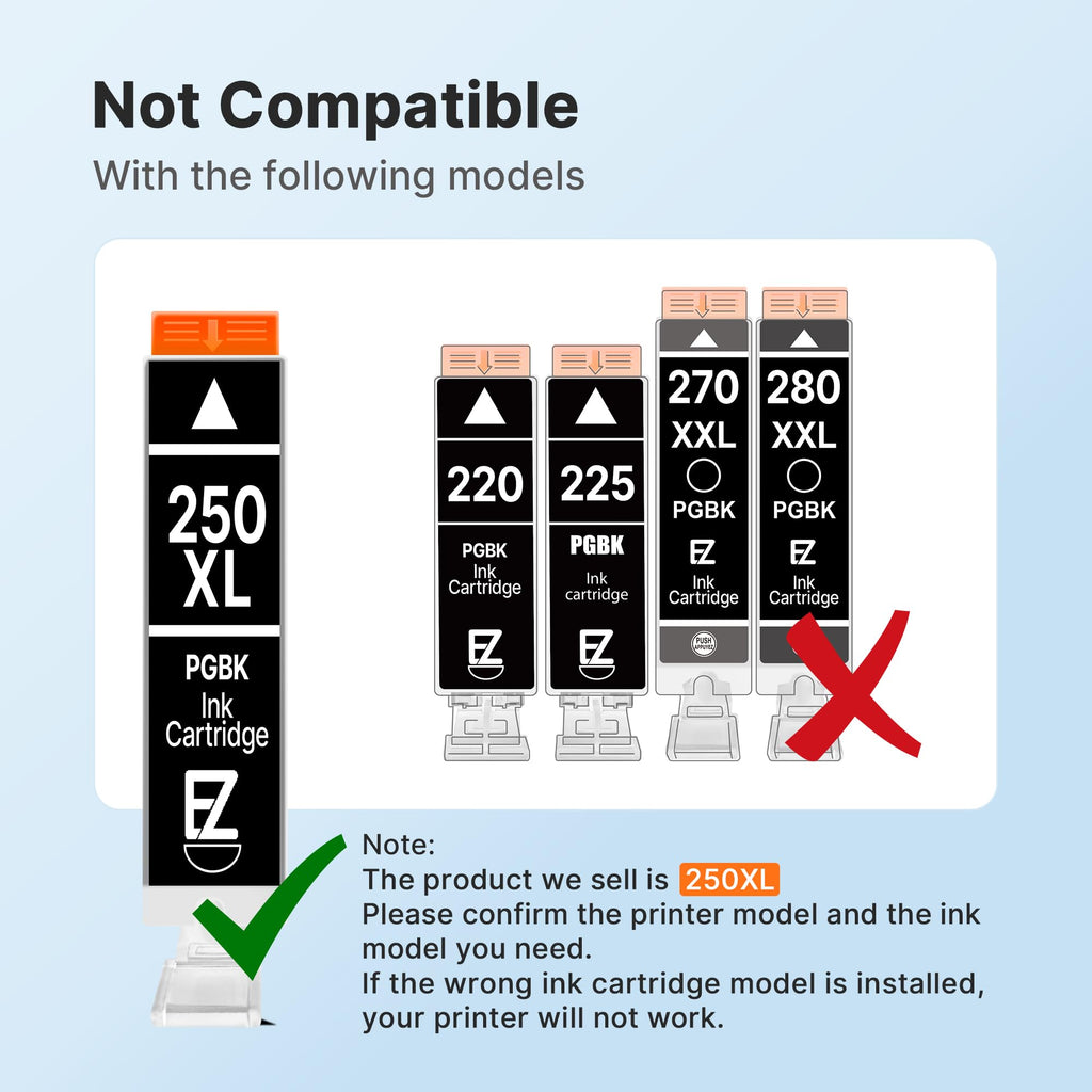 250XL 251XL Ink Cartridge for Canon PGI-250XL CLI-251XL for MX922 (15 Pack)