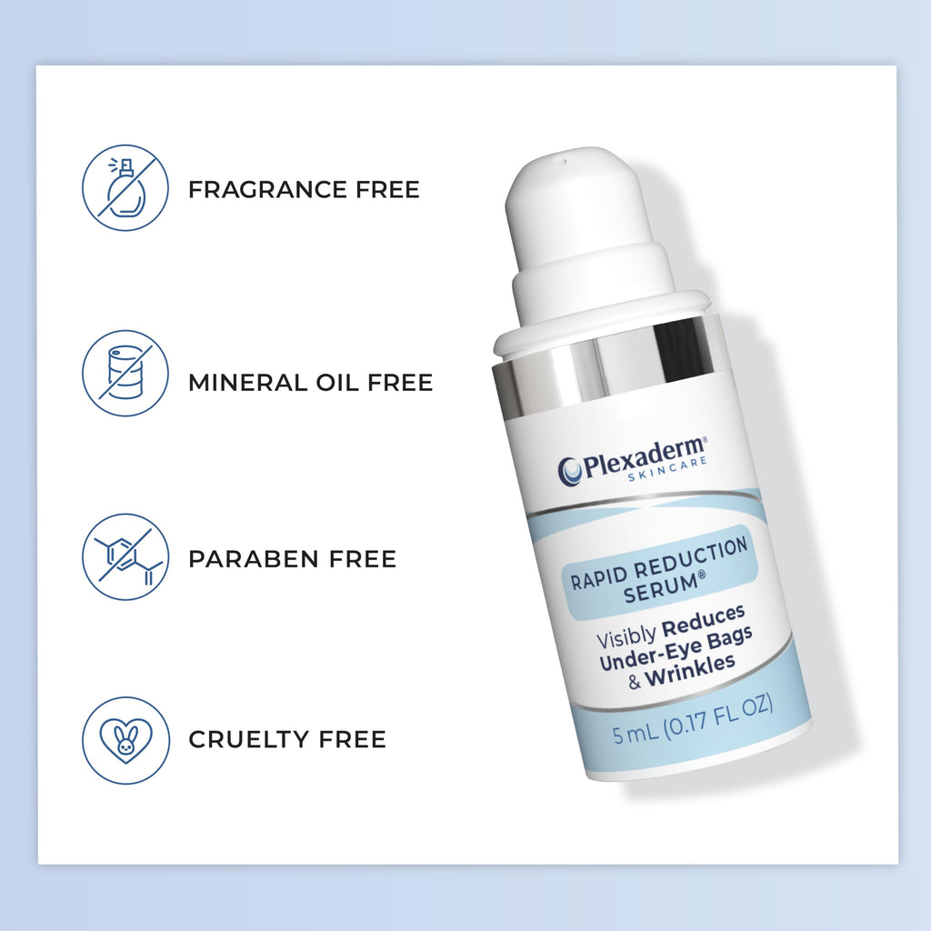 Plexaderm Eye Serum Pump - Visibly Reduces Bags, Wrinkles & Dark Circles | Instant eye serum with pump dispenser—visibly reduces under-eye bags, puffiness, wrinkles & dark circles in minutes.