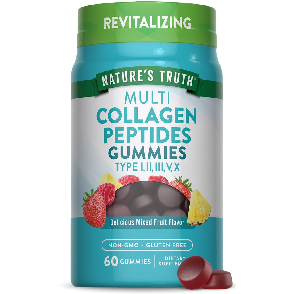 Nature's Truth Multi Collagen Gummies | Type I, II, III, V, X | 60 Count
