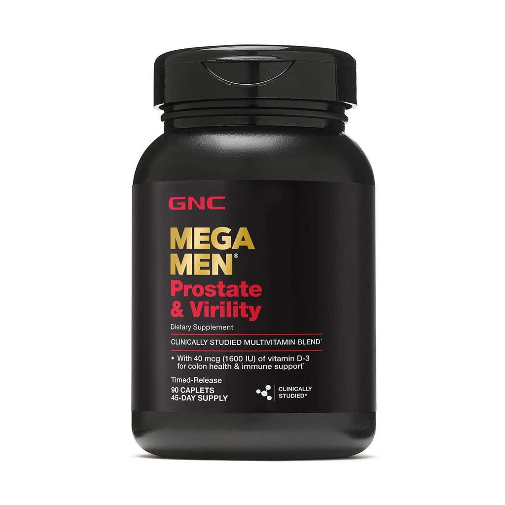 GNC Mega Men Prostate & Virility Multivitamin for Men, 90 Count | Supports Prostate, Sexual, and Colon Health, Made with an Arginine and Herb Blend, Advanced Antioxidant Formula