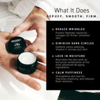 Brickell Men's Restoring Under Eye Cream for Men, Anti Aging Eye Balm To Reduce Puffiness, Wrinkles, Dark Circles, Crows Feet & Eye Bags, Caffeine, Hyaluronic Acid & Protein Peptides, 0.5oz, Unscented