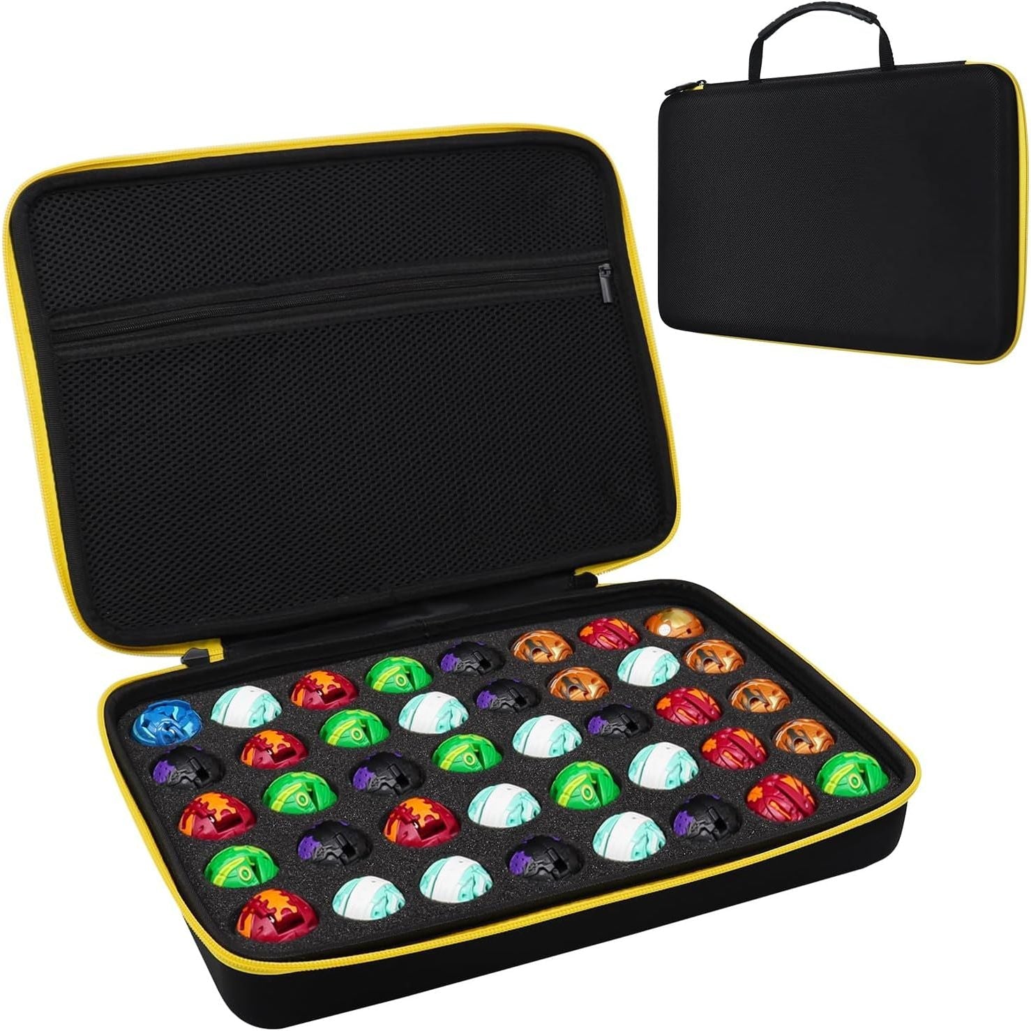 Buy now Toy Organizer Case Compatible with Bakugan Battle Planet, BakuCores, Armored Alliance, Geogan Rising, Toy Organizer Storage Container Holder (40, Black) 40 Black at indiglob india