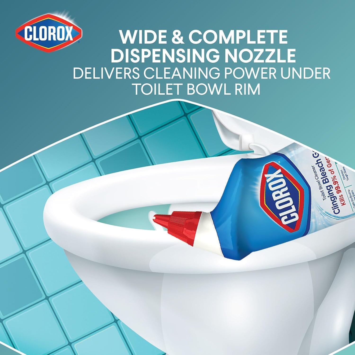 Buy now Clorox Toilet Bowl Cleaner, Clinging Bleach Gel, Cool Wave Scent, 24 Ounces at indiglob india