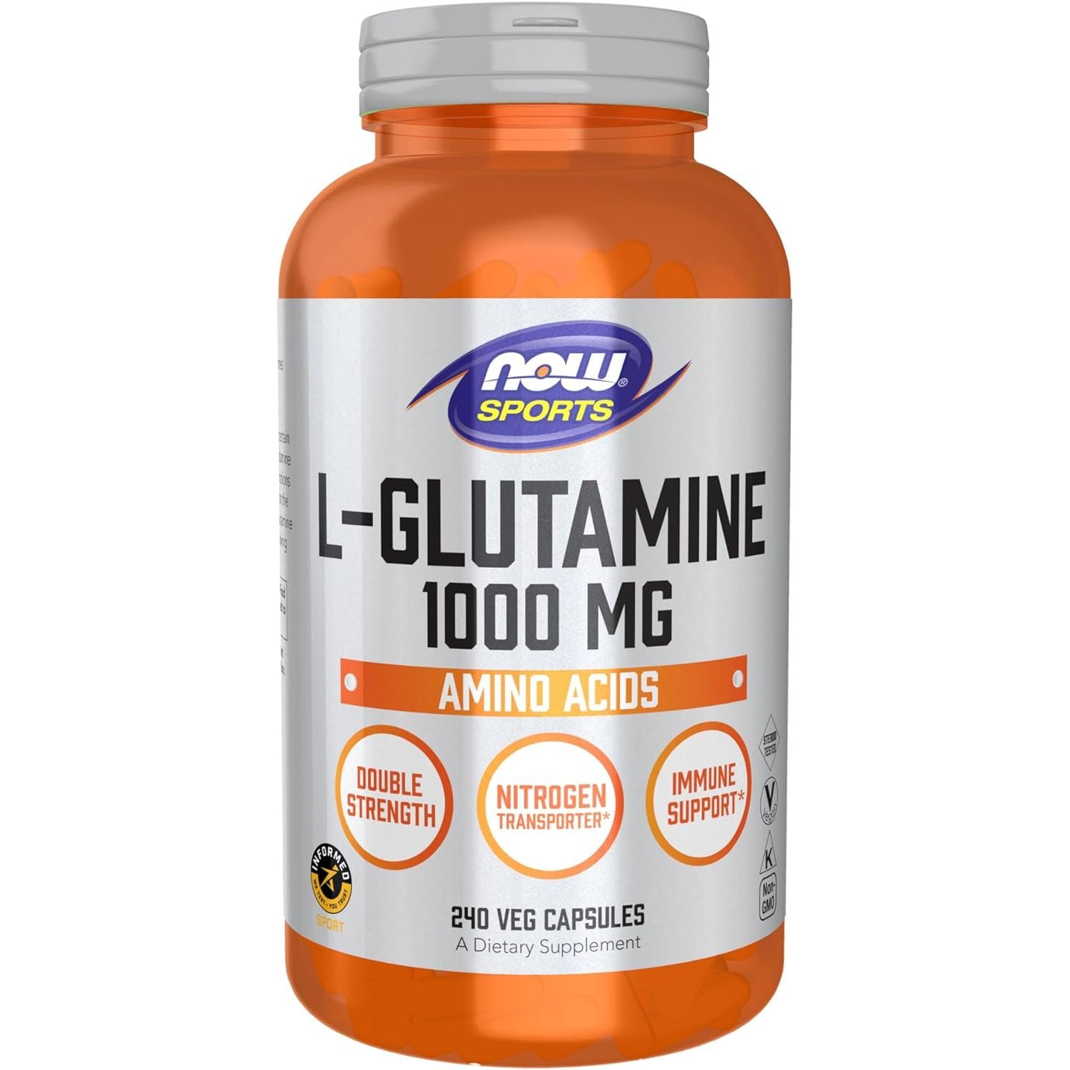 Buy now NOW Foods Sports Nutrition, L-Glutamine, Double Strength 1,000 mg, Amino Acid, 120 Veg Capsules 240 Count (Pack of 1) at indiglob india
