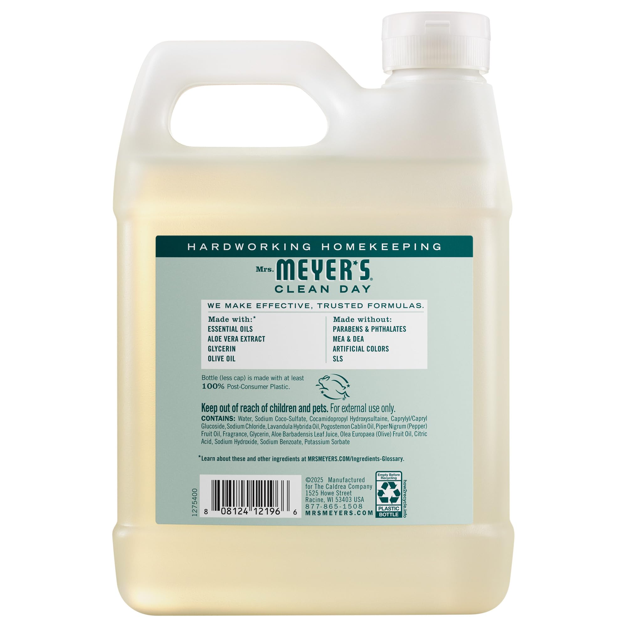 Mrs. MEYER'S CLEAN DAY Hand Soap Refill, Birchwood Scent, 33 Fl Oz Bottle