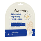 Aveeno Skin Relief Repairing Hand Mask, Fragrance-Free, 1 Pair | Moisturizing Gloves, For Very Dry Skin, Triple Oat & Shea Butter, Suitable for Sensitive Skin, Single-Use Gloves