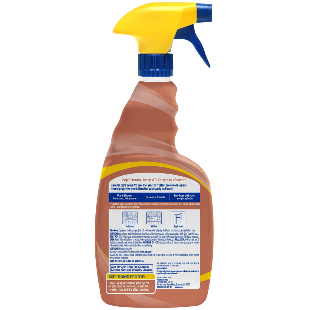 Zep Heavy-Duty All-Purpose Cleaner -Spiced Apple Cider Scent, 32oz (1 Pack)