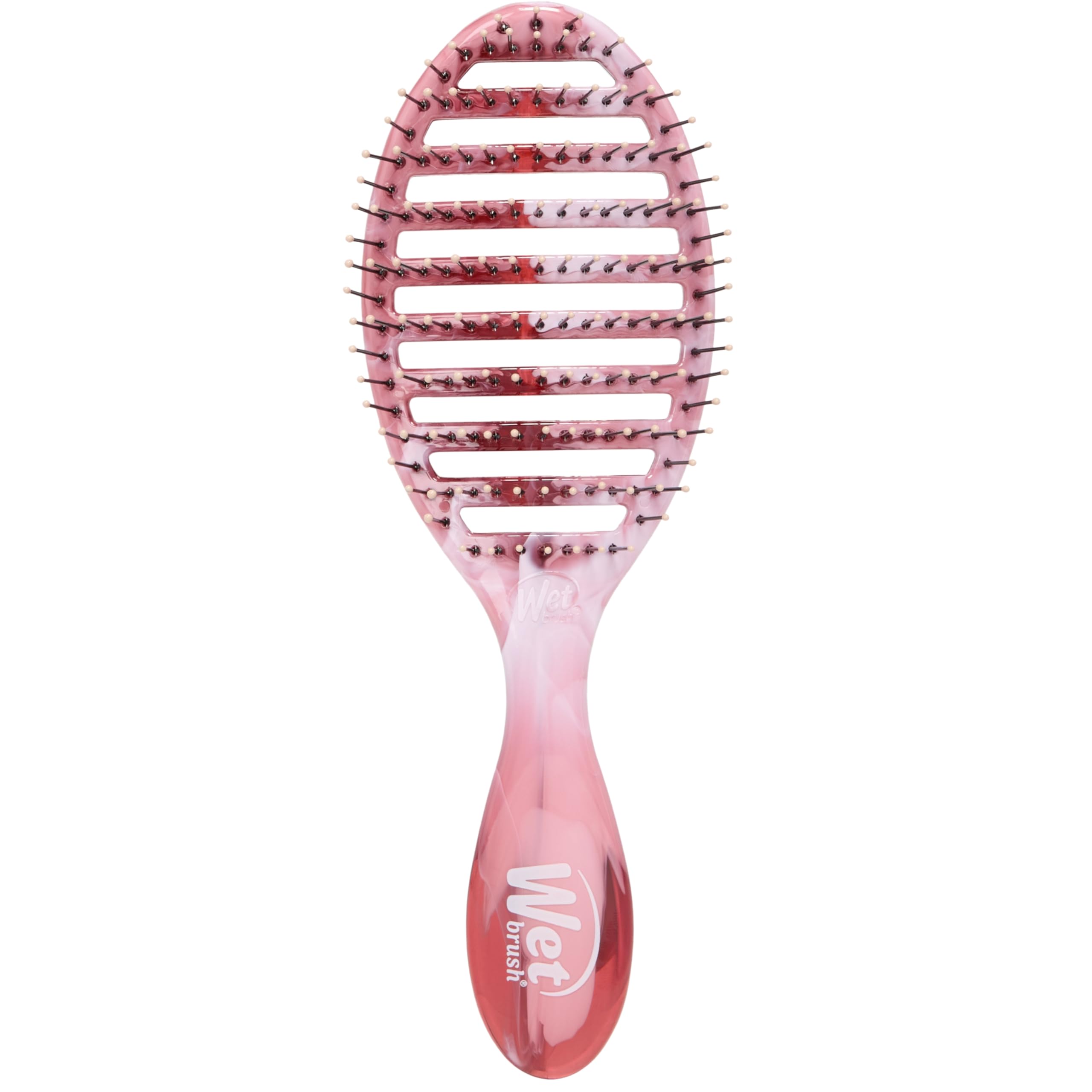 Buy now Wet Brush Speed Dry Hair Brush - Stripes (Color Wash) - Vented Design and Ultra Soft HeatFlex Bristles Are Blow Dry Safe With Ergonomic Handle Manages Tangle and Uncontrollable Hair - Pain-Free Seaglass Pink at indiglob india