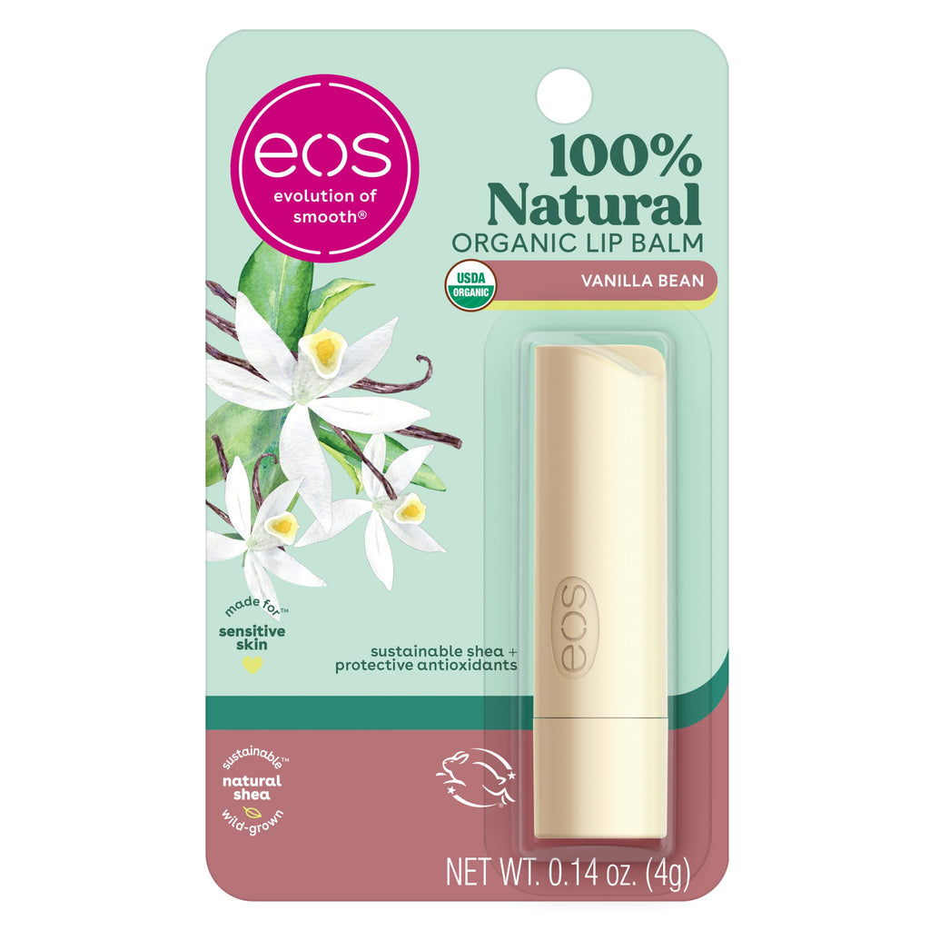eos Natural Shea Lip Balm- Birthday Cake, All-Day Moisture, 0.14 oz