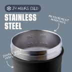 Buy now BlenderBottle Strada Shaker Cup Insulated Stainless Steel Water Bottle with Wire Whisk, 24-Ounce, Black at indiglob india