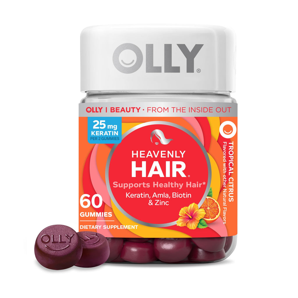 OLLY Heavenly Hair, Supports Healthy Hair,* Keratin, Biotin - 60 Count