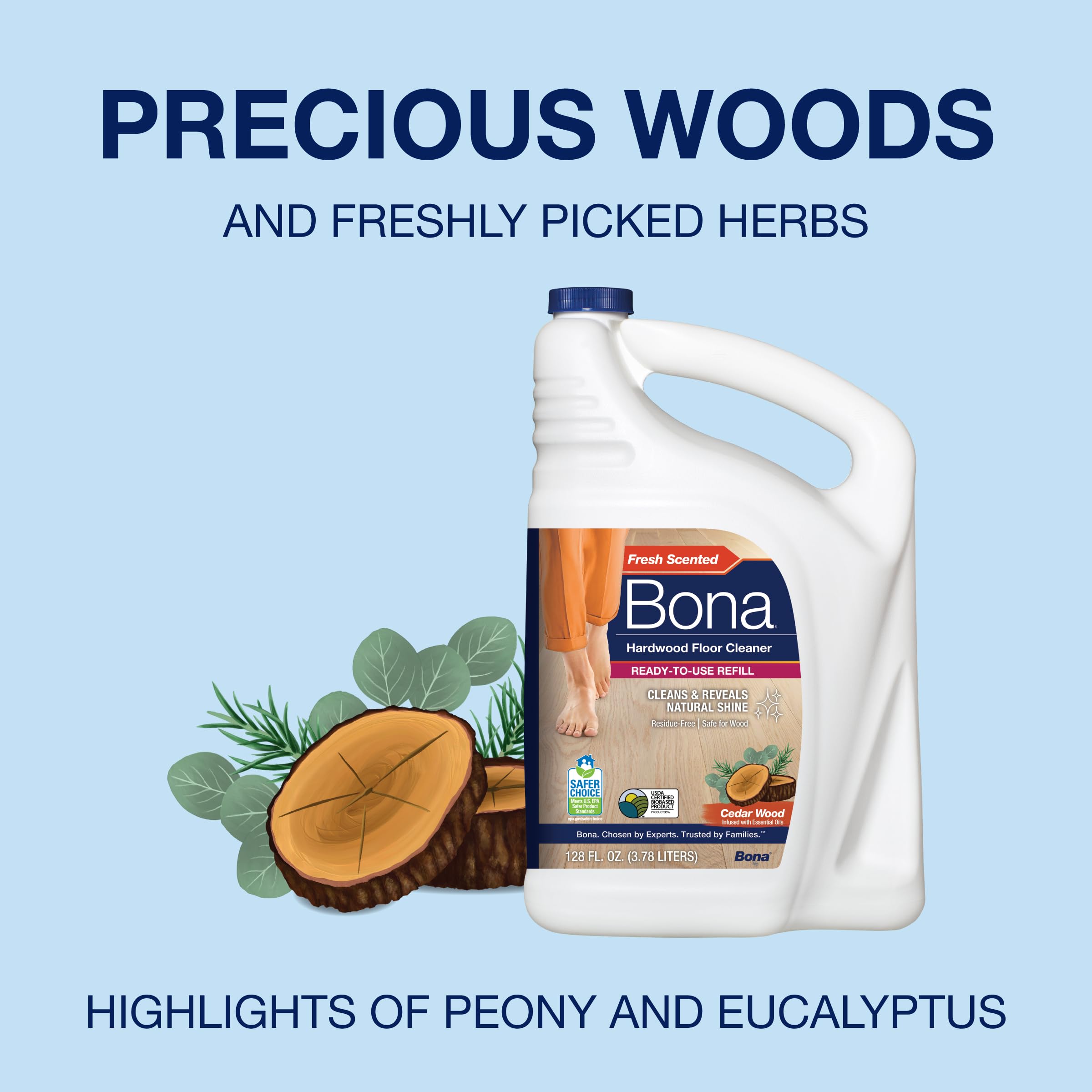 Buy now Bona Hardwood Floor Cleaner Refill - 64 fl oz - Cedar Wood - Refill Spray Mops and Spray Bottles - Residue-Free Floor Cleaning Solution for Hardwood Floors at indiglob india