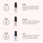 OPI Nail Lacquer Base Coat | Nail Prep & Treatment Formulas | Helps Protect Nails & Extend Polish Wear | Chip Resistant, Prevents Discoloration