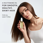 OUAI Hair Oil Travel Size - Helps Reduce Frizz (0.45 Fl Oz) | Add Shine and Smooth Split Ends - Color Safe Formula - Paraben, Phthalate and Sulfate Free