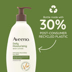 Buy now Aveeno Daily Moisturizing Body Lotion with Soothing Prebiotic Oat, Gentle Lotion Nourishes Dry Skin With Moisture, Paraben-, Dye- & Fragrance-Free, Non-Greasy & Non-Comedogenic, 12 fl. Oz at indiglob india