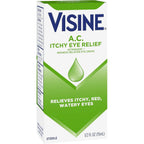Buy now Visine A.C. Itchy Eye Relief Eye Drops with Zinc Sulfate & Tetrahydrozoline HCl, Eye Drop Treatment with Redness Reliever & Astringent for Itchy, Red, Watery & Irritated Eyes, 0.5 fl. oz at indiglob india
