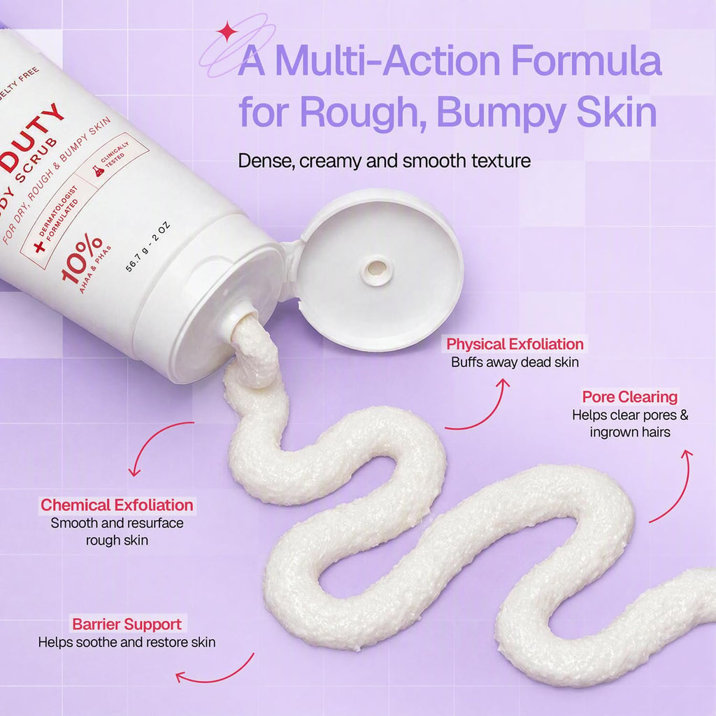 DERMAdoctor KP Bump Eraser Body Scrub, 10% AHAs + PHAs, Rough & Bumpy Skin