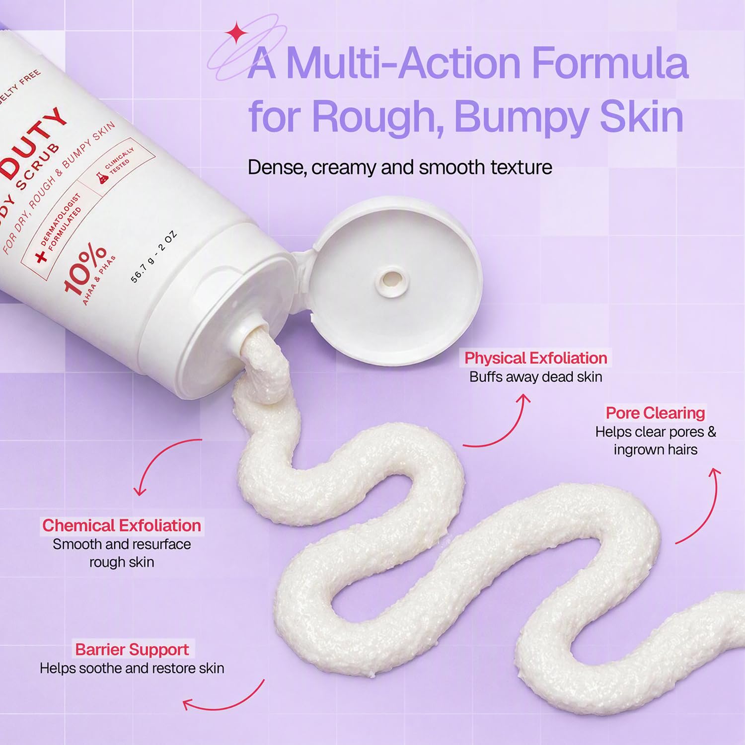 DERMAdoctor KP Bump Eraser Body Scrub, 10% AHAs + PHAs, Rough & Bumpy Skin