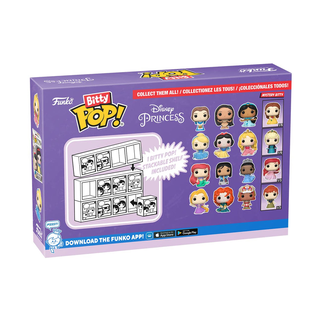 Buy now Funko Bitty Pop Disney Princesses - Cinderella, Snow White, Aurora and A Surprise Mystery Mini Figure - 0.9 Inch (2.2 Cm) Collectable - Stackable Display Shelf Included - Gift Idea at indiglob india
