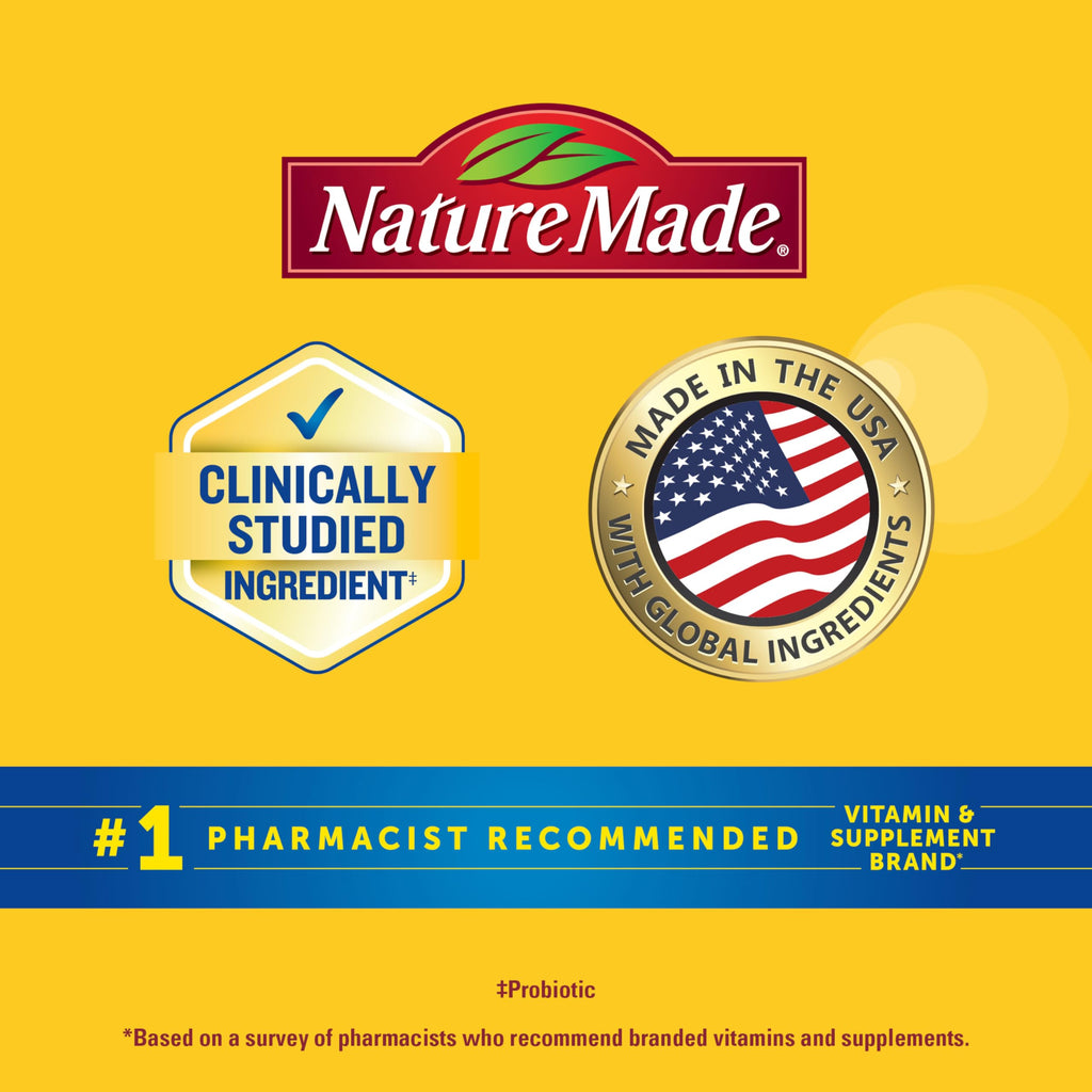 Nature Made Probiotic + Prebiotic Fiber Gummies, 50 Gummies | Fiber Supplement for Daily Gut Health, Prebiotics and Probiotics for Women and Men, Mixed Berry Flavor, 25 Day Supply