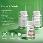 Ashenutri Probiotic Prebiotic Postbiotic for Women & Men, 30 Billion CFU 24 Strains w/Digestive Enzymes, Prebiotic Fiber & Slippery Elm – Complete Daily Immune & Gut Support, 120-Day Supply