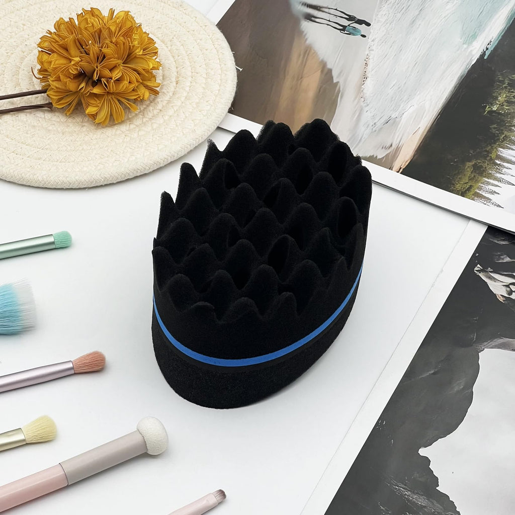 1 Piece Hair Twist Curl Sponge Brush: Dual-Sided Afro Coil & Dread Styling Tool for Men and Women, Suitable for Long or Short Hair