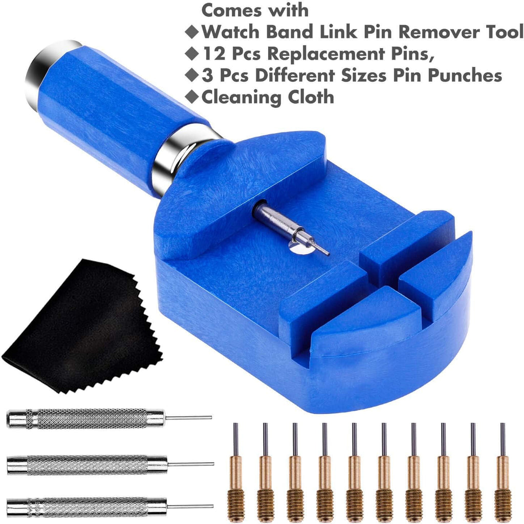 Buy now Cridoz Watch Link Removal Tool Kit - Replacement Pins and Pin Punches for Bracelet Sizing, Strap Adjustment and Repair at indiglob india