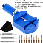 Buy now Cridoz Watch Link Removal Tool Kit - Replacement Pins and Pin Punches for Bracelet Sizing, Strap Adjustment and Repair at indiglob india
