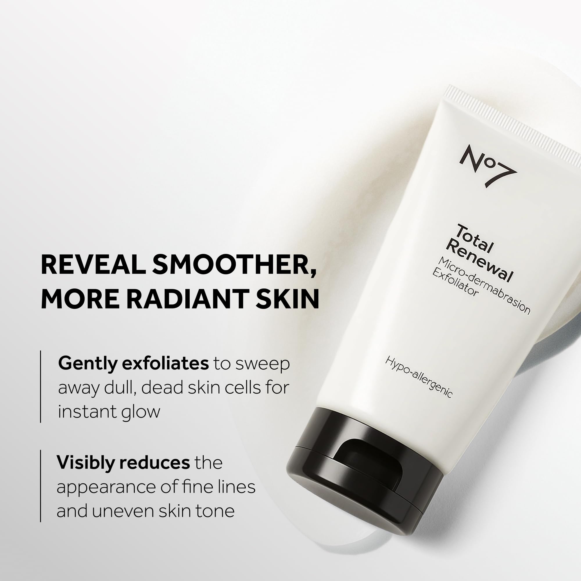 No7 Microdermabrasion Total Renewal Face Scrub, 2.5 Oz | Exfoliating Face Wash & Dark Spot Corrector, For Sensitive Skin, Reduces Appearance of Fine Lines & Evens Skin Tone