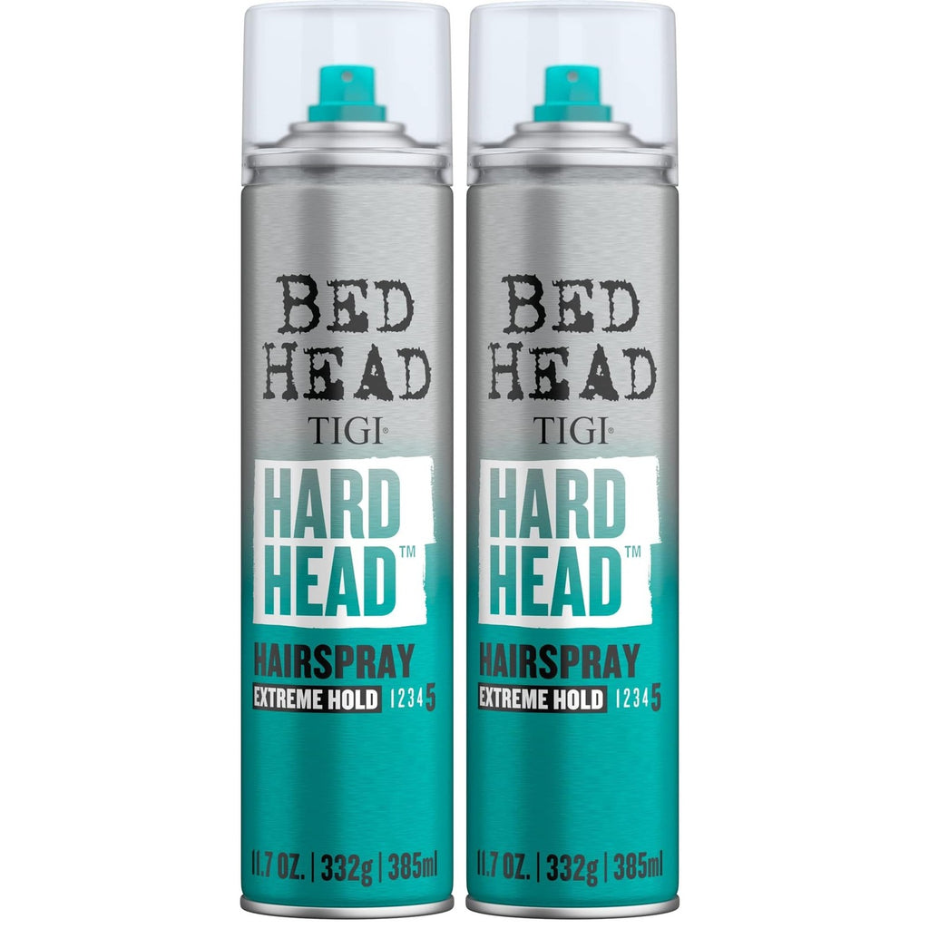 TIGI Bed Head Hard Head Hair Spray – Extra Strong Hold for All Day Style and All Hair Types, 11.7 oz