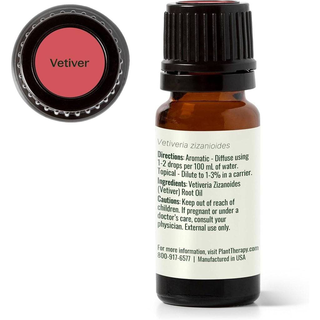 Buy now Plant Therapy Vetiver Essential Oil 100% Pure, Undiluted, Natural Aromatherapy, Therapeutic Grade 10 mL (1/3 oz) at indiglob india
