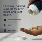 Blueprint Bryan Johnson Omega-3 - Vegan Algae Omega 3 Supplement with EPA/DHA - 800mg Plant-Based for Brain, Heart & Joint Support - High Absorption Triglyceride Form - 1:1 EPA/DHA