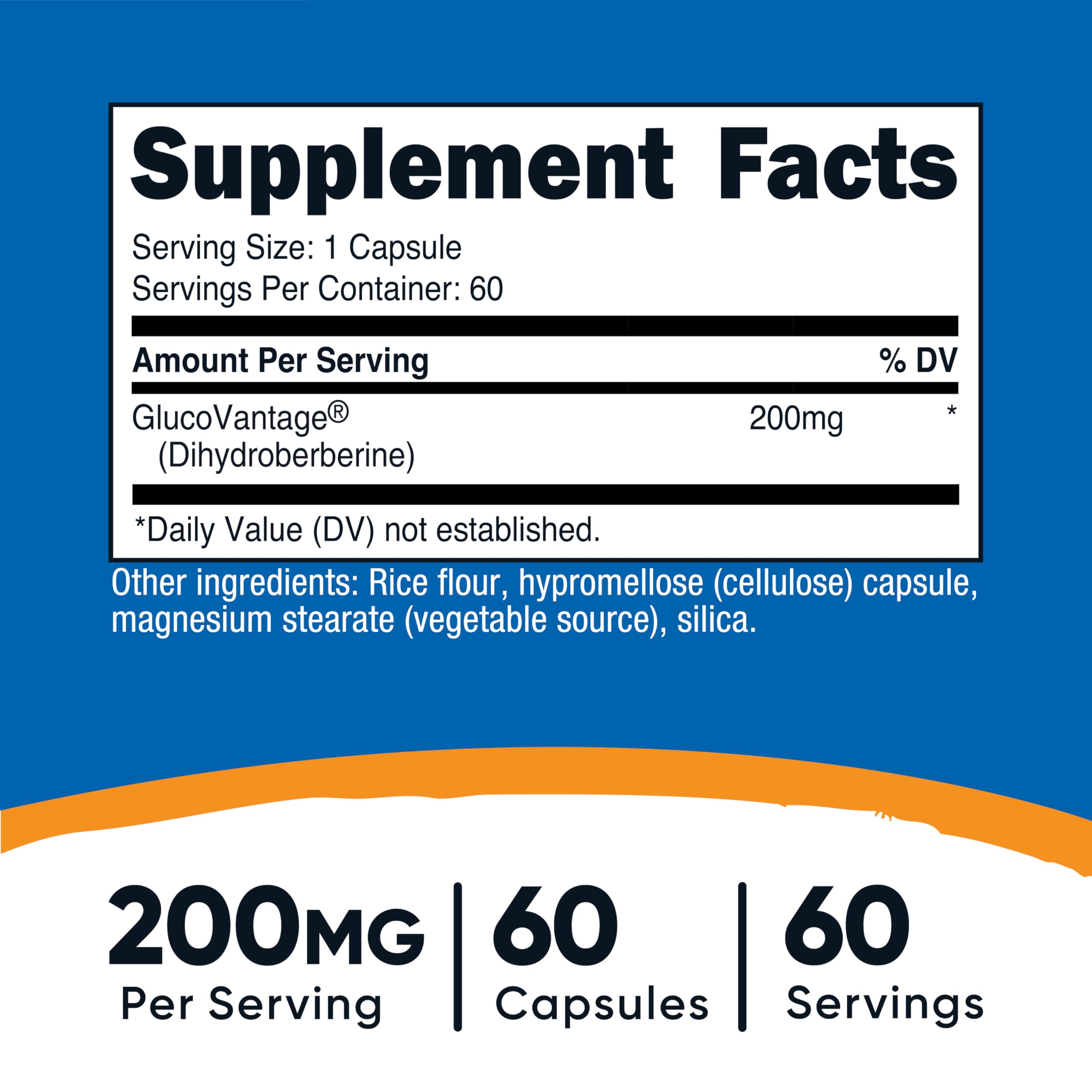 Nutricost Dihydroberberine Capsules (200mg, 60 Capsules) | More Bioavailable Metabolite of Berberine