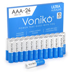 Buy now Voniko Ultra AAA Batteries 24 Pack - Alkaline Triple A Battery, Ultra Long-Lasting for All Your Devices, 10-Year Shelf Life, Leak-Proof & Mercury-Free 24 Count (Pack of 1) AAA at indiglob india