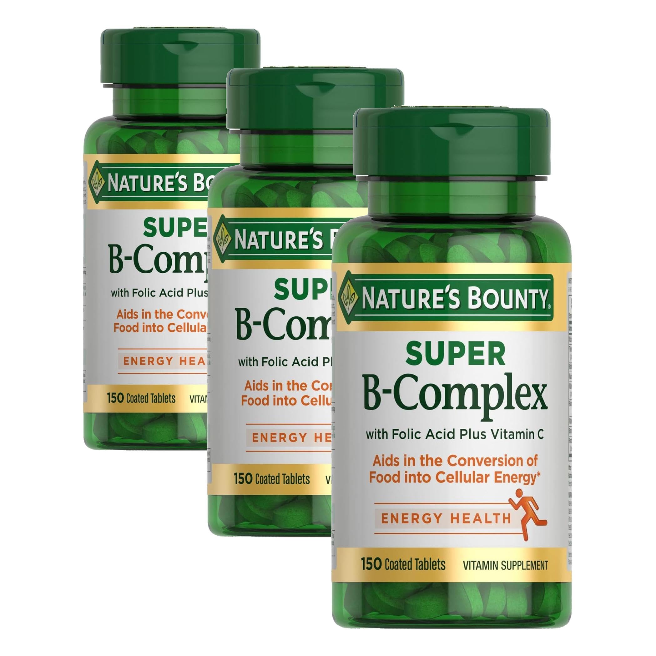Nature's Bounty Super B Complex Vitamins with Vitamin C & Folic Acid