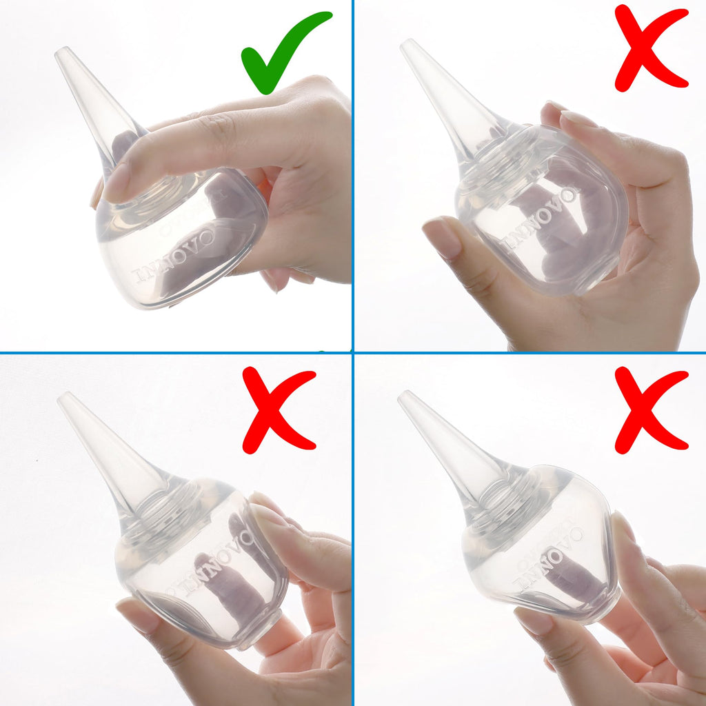 Buy now Innovo FSA/HSA Eligible Hospital Grade Silicone Twister Bulb Baby Ear Syringe and Nasal Aspirator, Sucks Snot and Mucus, Cleanable and Reusable, Clear at indiglob india