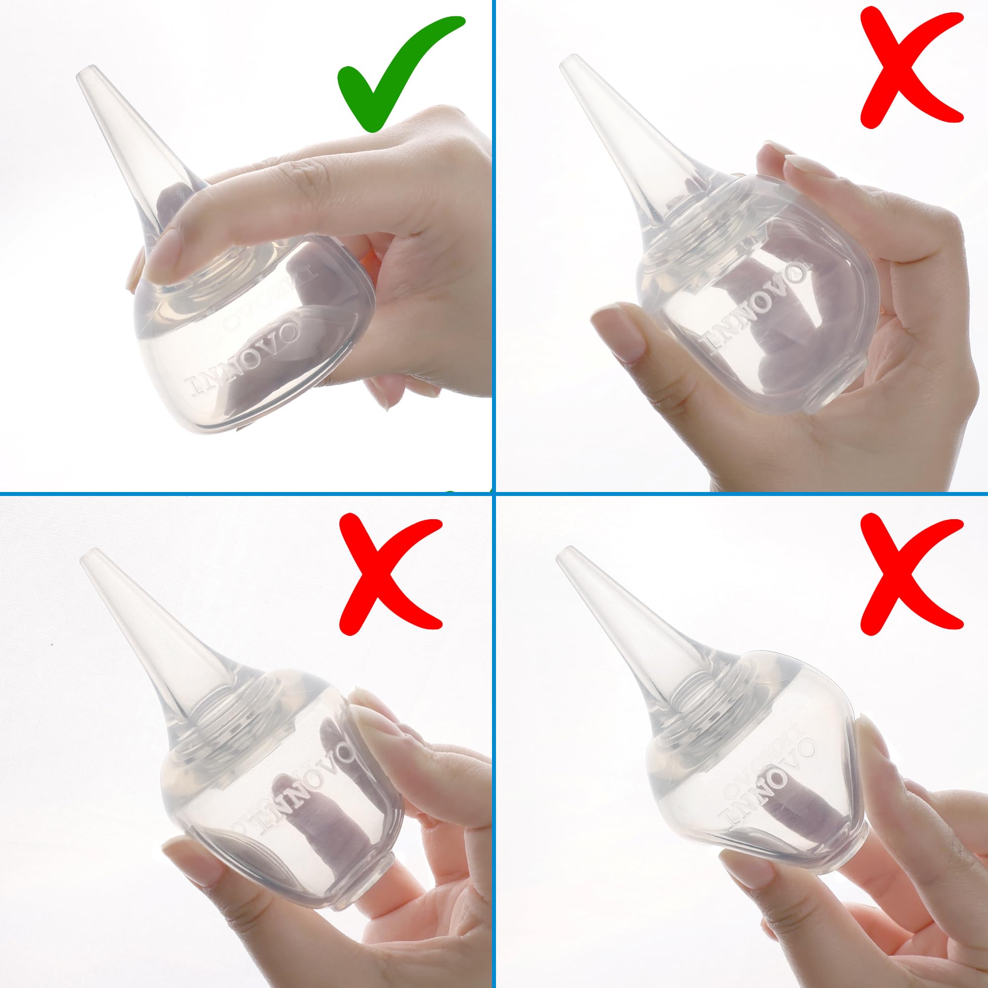 Buy now Innovo FSA/HSA Eligible Hospital Grade Silicone Twister Bulb Baby Ear Syringe and Nasal Aspirator, Sucks Snot and Mucus, Cleanable and Reusable, Clear at indiglob india