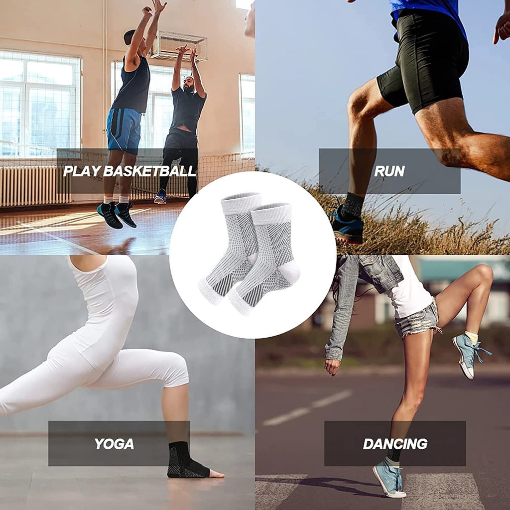 Buy now Soothe Socks for Neuropathy Pain, Outdoor Sports Ankle Compression Foot Cover, Soothe socks for Neuropathy, Soothe socks for Foot, Ankle Brace Compression Support (White, Large/XLarge) at indiglob india