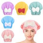 Microfiber Hair Drying Caps, 5-Pack Extra Soft and Ultra Absorbent