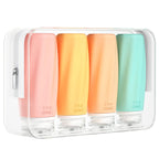 Buy now Morfone Travel Bottles for Toiletries, 3oz TSA Approved Travel Size Containers Leak Proof Squeezable Travel Accessories Refillable for Shampoo Conditioner Lotion Liquids(4Pack) at indiglob india