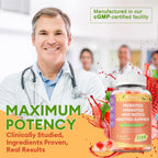 Totaria Sugar Free 5-in-1 Probiotic Prebiotic Postbiotic Gummy, 36 Strains Probiotics for Women Men with Fiber, Digestive Enzymes, Peppermint, Complete Immune, Gut & Digestive Support, Vegan, 60 Ct