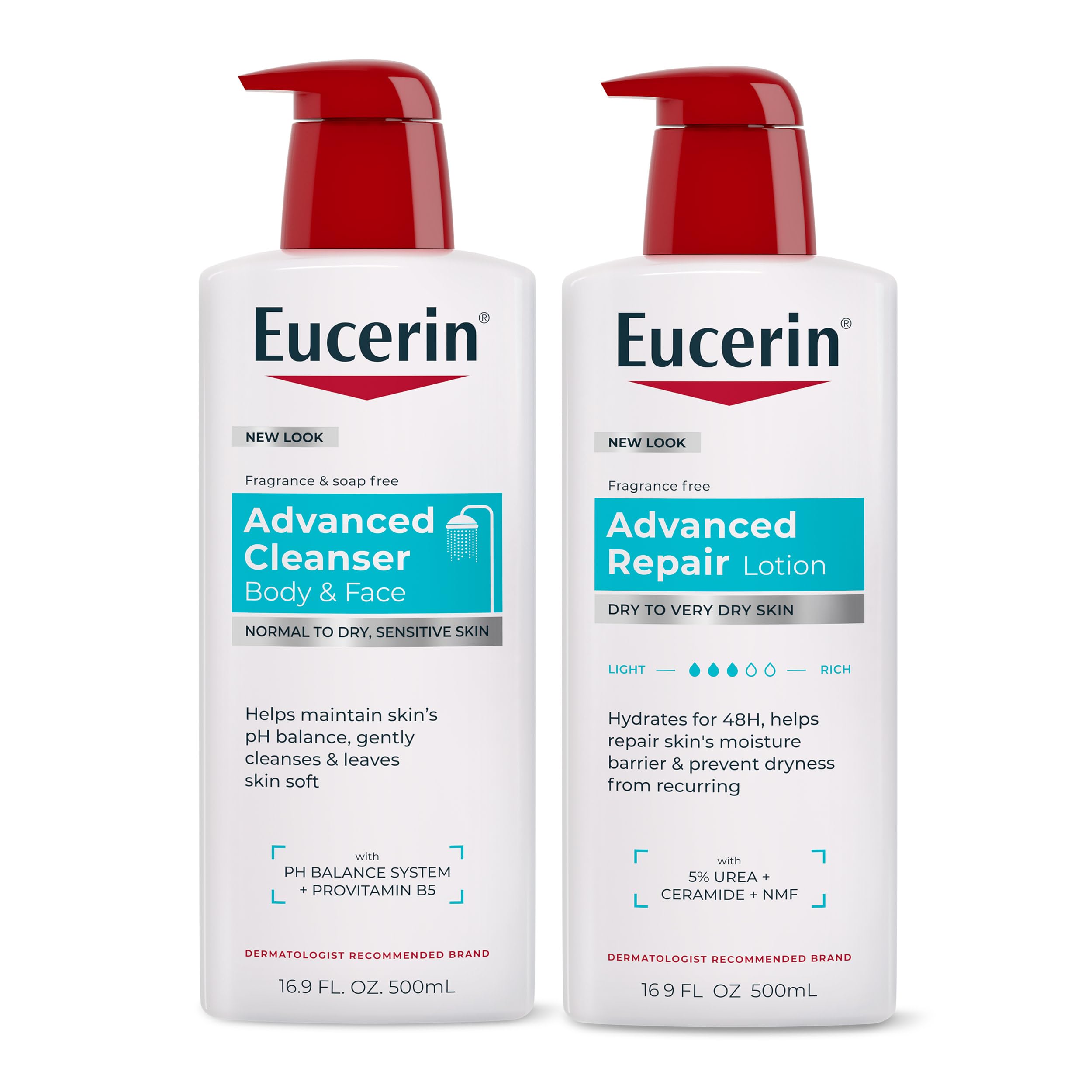 Eucerin Advanced Repair Lotion, Urea Enriched, 16.9 FL OZ